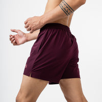 Training Shorts- Deep Plum 5"