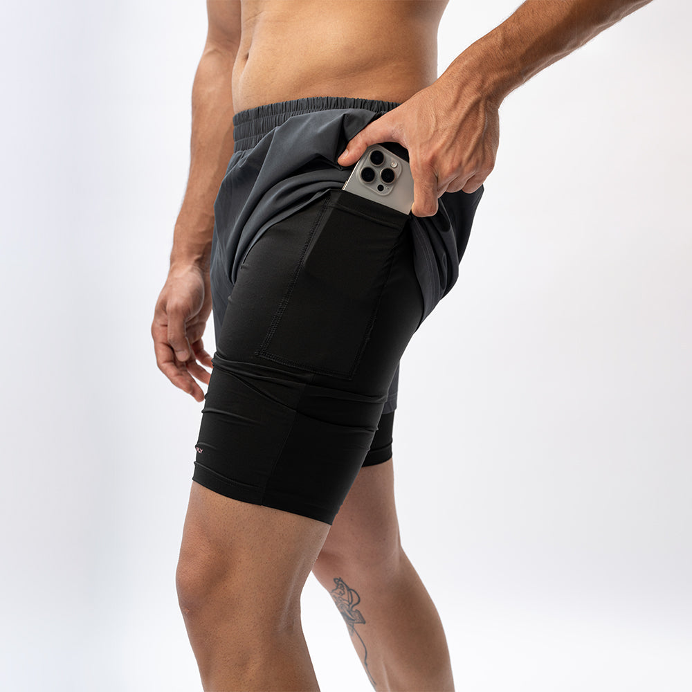 Core 2-in-1 Shorts : Graphite Gray