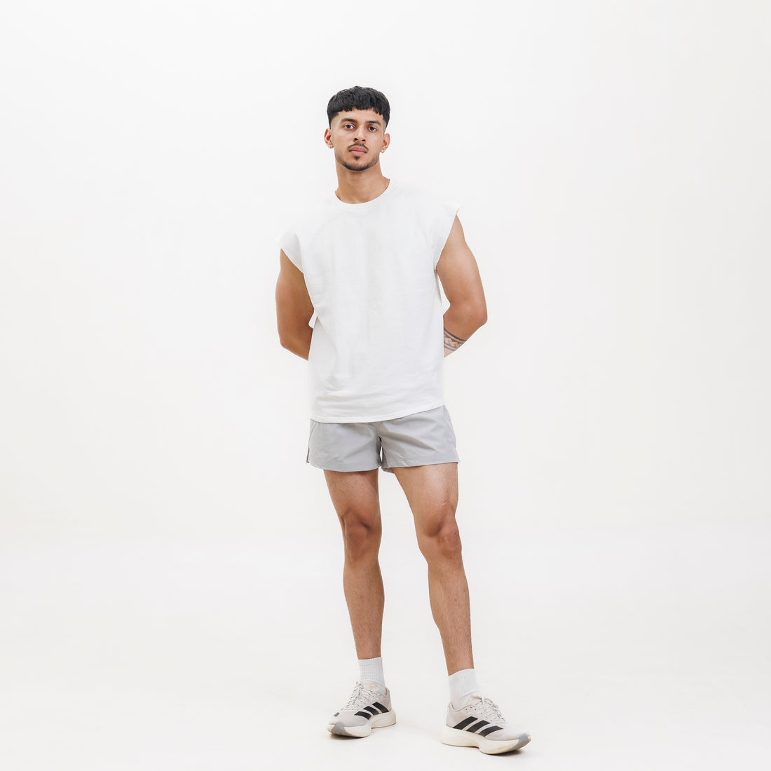 Training Short Shorts- Vapor Gray 3.5"