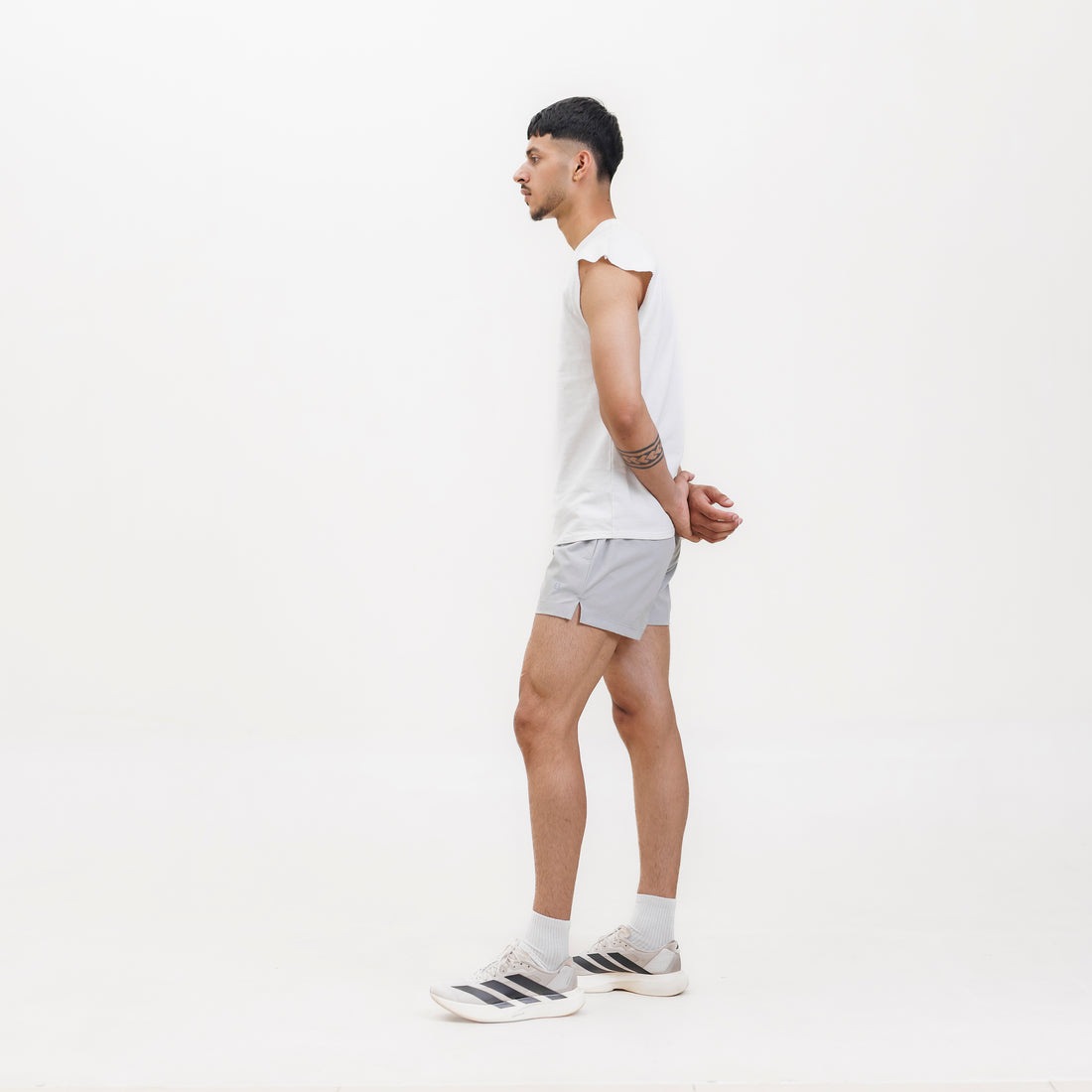 Training Short Shorts- Vapor Gray 3.5"