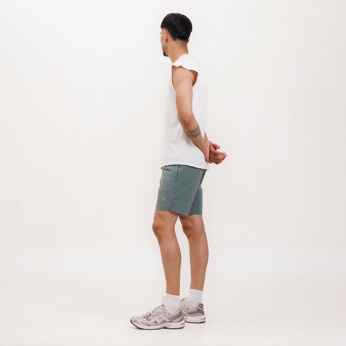 Training Shorts- Moss Olive 7"