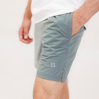 Training Shorts- Moss Olive 7"
