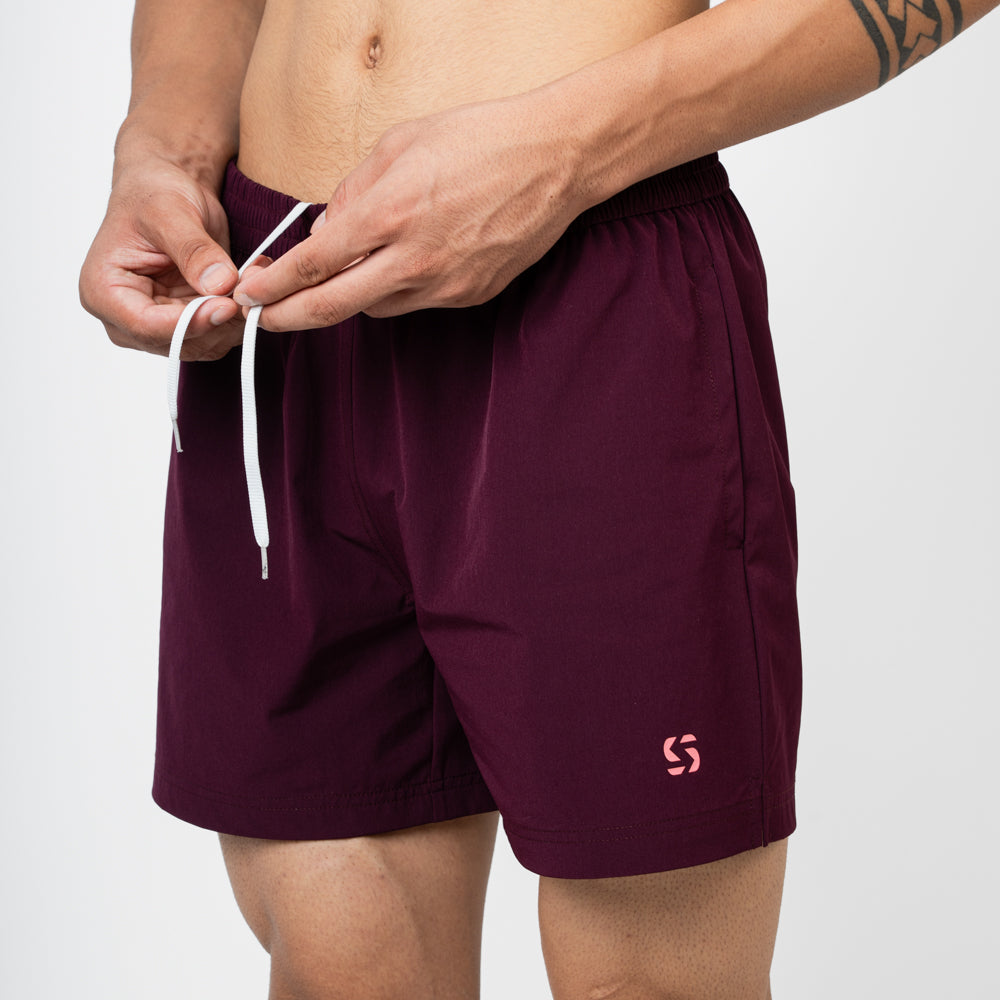 Training Shorts- Deep Plum 5"