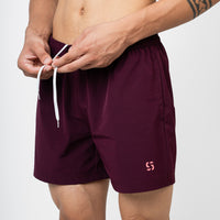 Training Shorts- Deep Plum 5"