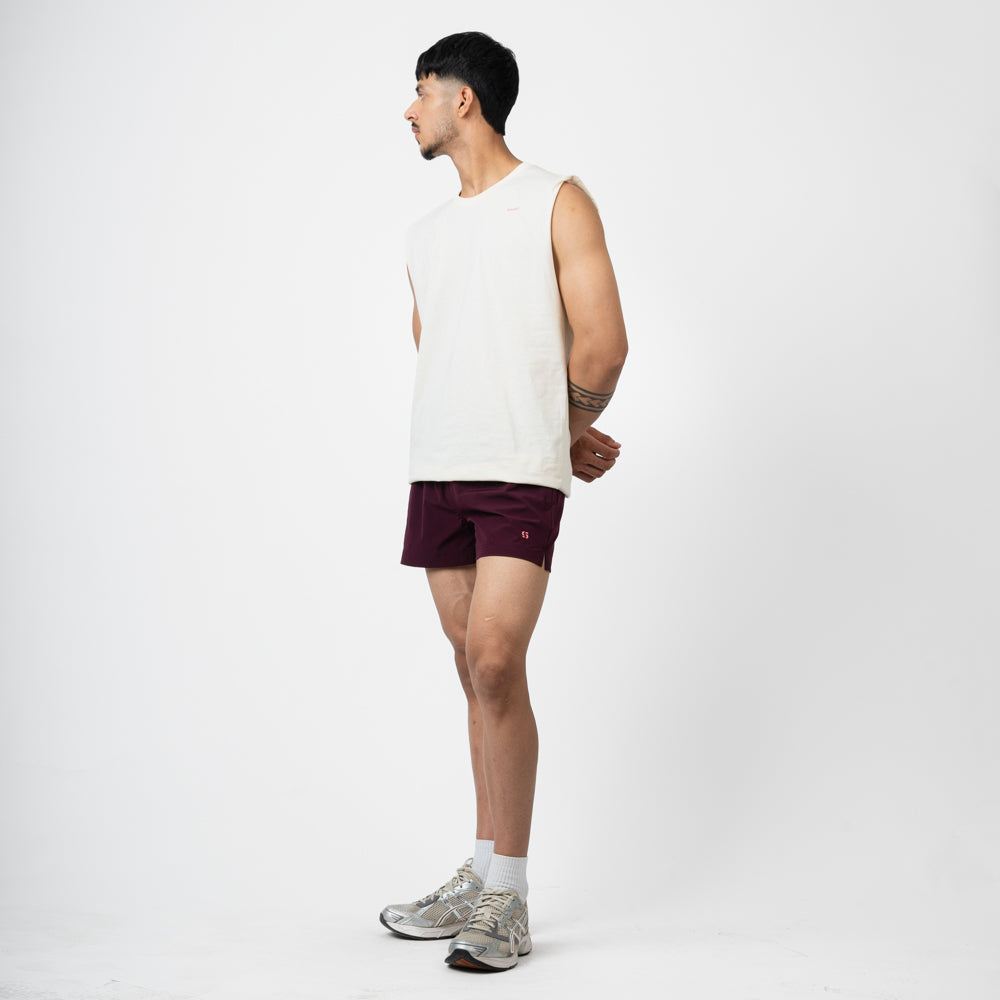 Training Short Shorts - Deep Plum 3.5"