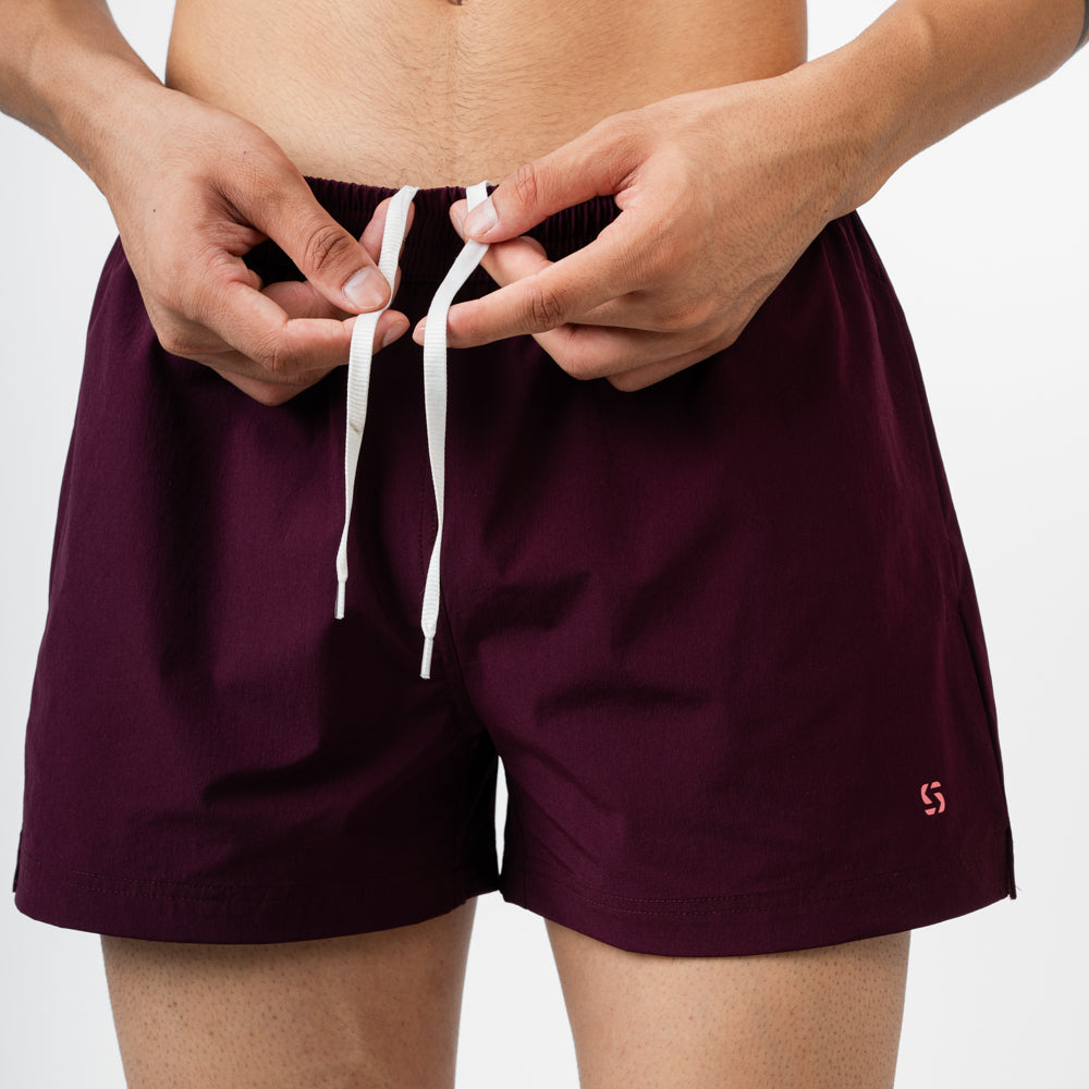 Training Short Shorts - Deep Plum 3.5"