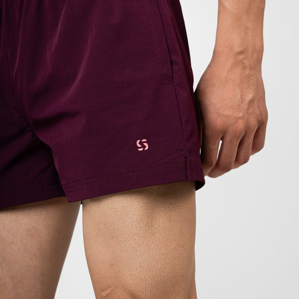 Training Short Shorts - Deep Plum 3.5"